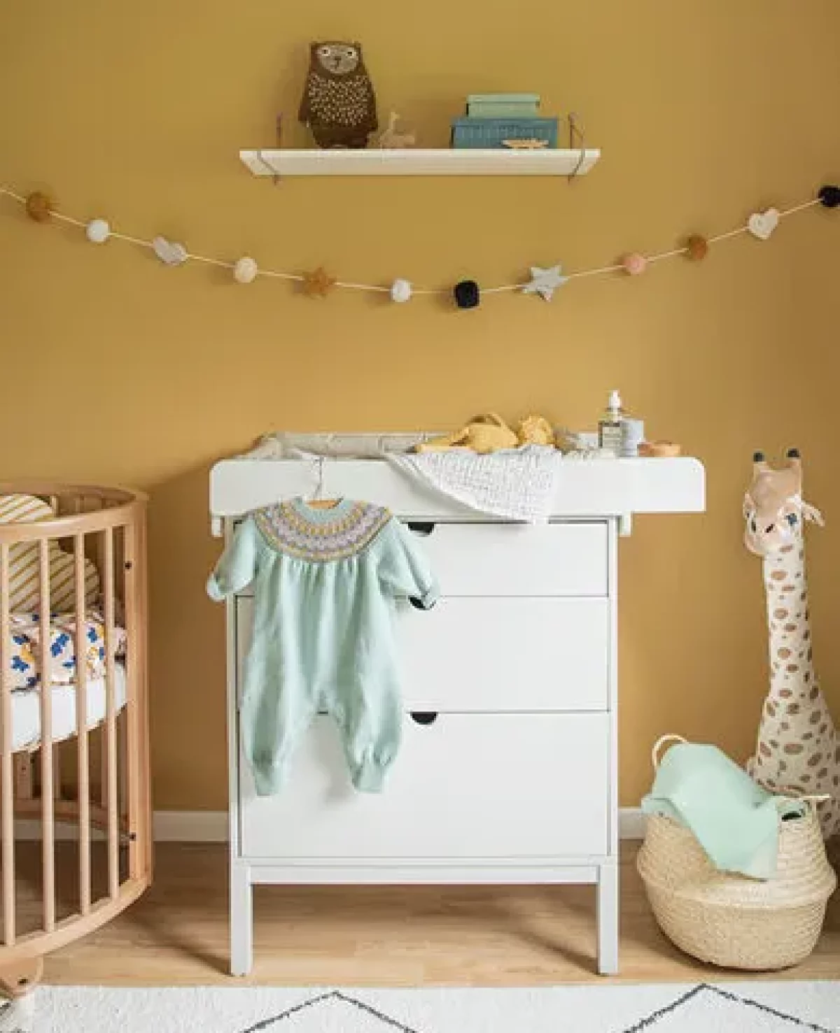 Cómoda cambiador organizador para habitación de bebe