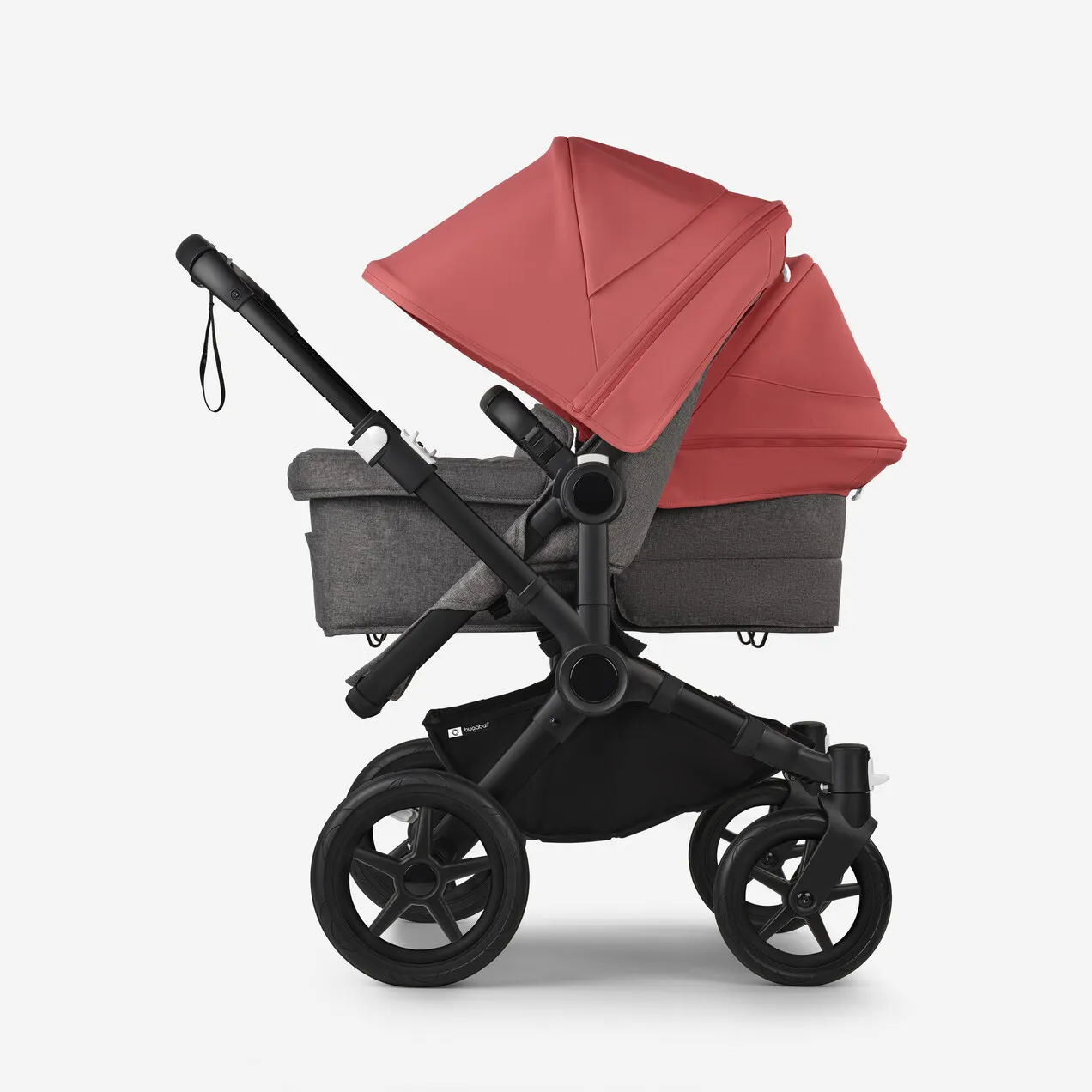 Bugaboo-Donkey-5-Duo-bassinet-and-seat-stroller-black-base-grey-melange-fabrics-sunrise-red-sun-canopy-x-PV004829-02.jpg